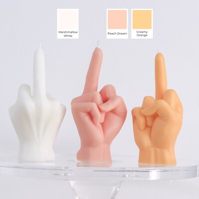 Middle Finger Candle, Pastel Home Decor, Funky Gift Idea, Unique Home  Decor, Handmade Candle